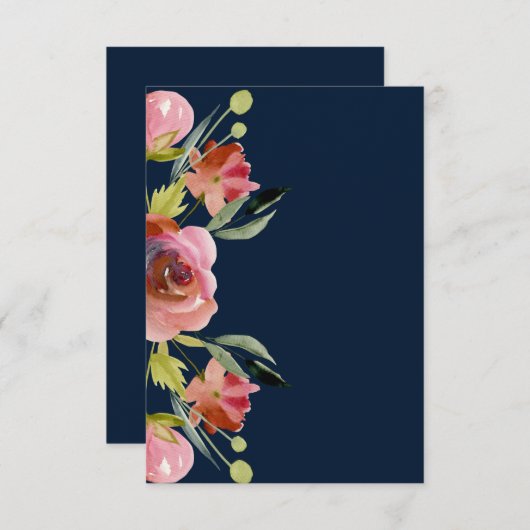 Blank Budget Hübsch rosa Blumenhochzeit Einladung (Vorne/Hinten)