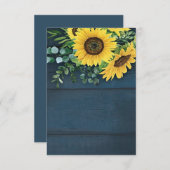 Blank Budget Land Sonnenblumen Hochzeit Einladung (Vorne/Hinten)