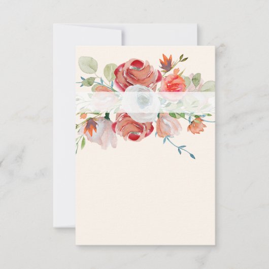 Blank Budget Liebliche Orangefarbene Hochzeit Einladung (Vorderseite)