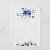 Blank Budget Lila Blumenhochzeit Einladung (Vorne/Hinten)