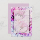 Blank Budget lila Tulips Hochzeit Einladung (Vorne/Hinten)