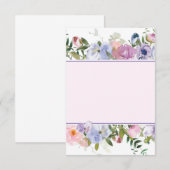 Blank Budget Lila und blau Wasserfarbenhochzeit Einladung (Vorne/Hinten)