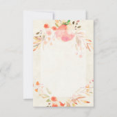 Blank Budget Orange Blumenhochzeit Einladung (Vorderseite)