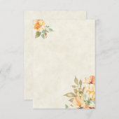 Blank Budget Orange und gelbe Blumenhochzeit Einladung (Vorne/Hinten)