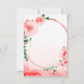 Blank Budget Rosa Blumenhochzeit Einladung (Vorderseite)