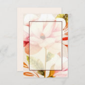 Blank Budget Rosa Blumenhochzeit Einladung (Vorne/Hinten)