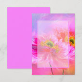 Blank Budget Rosa Blumenzauberei Hochzeit Invitati Einladung (Vorne/Hinten)