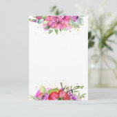 Blank Budget Rosa Blütenblütenhochzeit Einladung (Stehend Vorderseite)