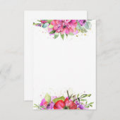 Blank Budget Rosa Blütenblütenhochzeit Einladung (Vorne/Hinten)