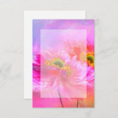 Blank Budget Rosa Blütenfest Einladung (Vorne/Hinten)