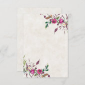 Blank Budget Rosa Blütenhochzeit Einladung (Vorne/Hinten)