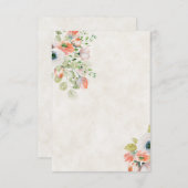 Blank Budget Rosa und Blau Blütenhochzeit Einladung (Vorne/Hinten)