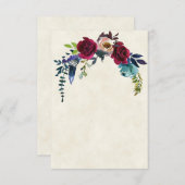 Blank Budget Roter Boho Blumenhochzeit Einladung (Vorne/Hinten)