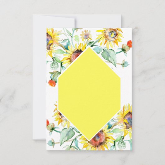 Blank Budget Sonnenblumen Hochzeit Einladung (Vorderseite)