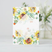 Blank Budget Sonnenblumen Hochzeit Einladung (Stehend Vorderseite)