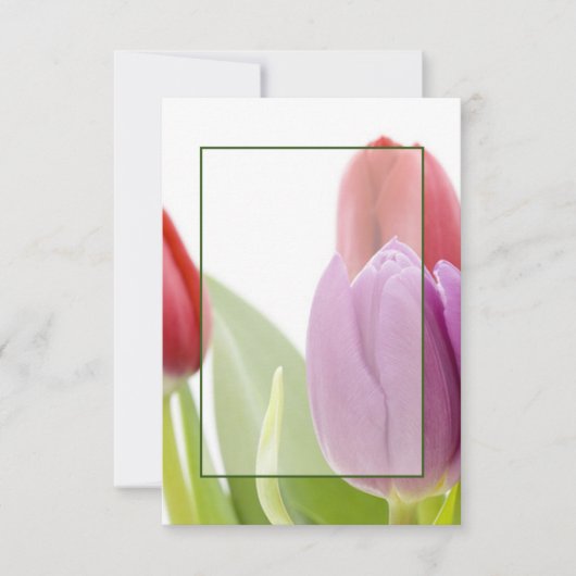 Blank Budget Tulips Hochzeit Einladung (Vorderseite)