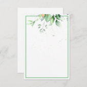 Blank Budget Wasserfarben Grüne Hochzeit Einladung (Vorne/Hinten)