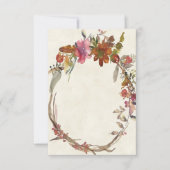 Blank Budget Watercolor Boho Blumenhochzeit Einladung (Vorderseite)