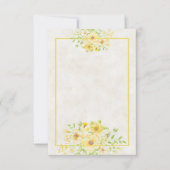 Blank budget Yellow watercolor florale wedung Inv Einladung (Vorderseite)