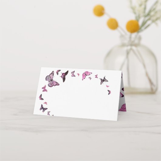 Blank Butterfly für handgeschriebene Hochzeit Platzkarte (Vorderseite)