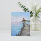 Blank Card Malerei Northport Village DocK Dankeskarte (Stehend Vorderseite)