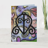 Blank Card mit Adinkra-Symbol für Liebe auf ihr Karte (Vorderseite)