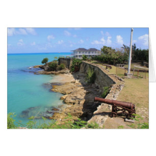 Blank Card mit dem Bild von Fort James in Antigua