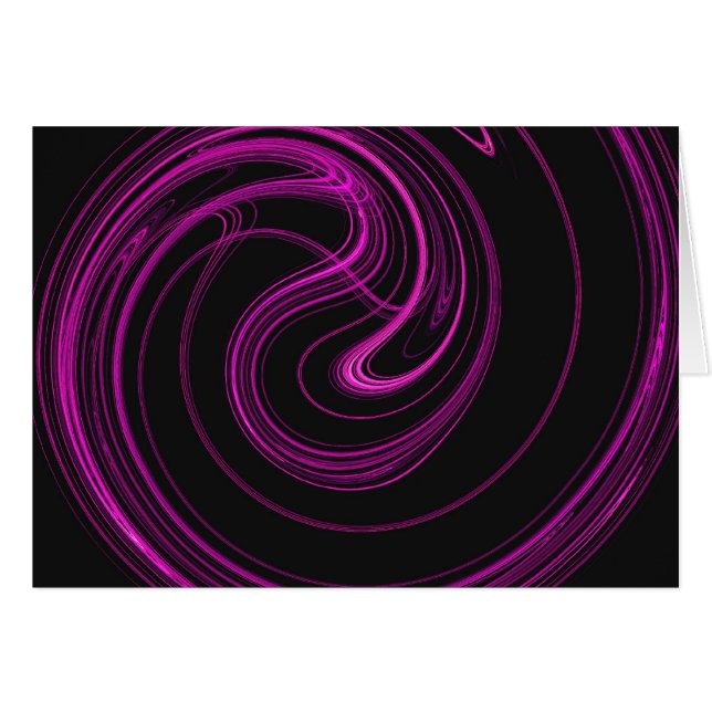 Blank Card mit Fraktal Spiral Design Hintergrund (Vorderseite (Horizontal))