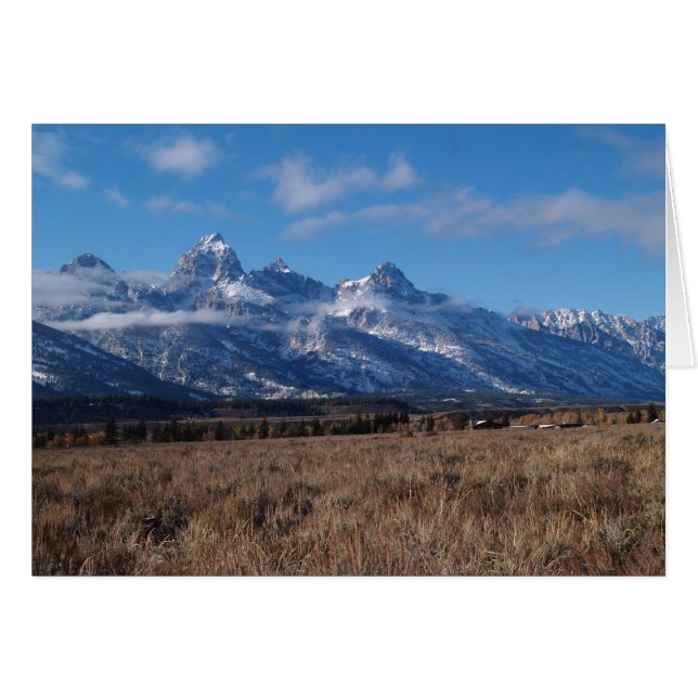 Blank Card mit Grand Teton Mountains (Vorderseite (Horizontal))