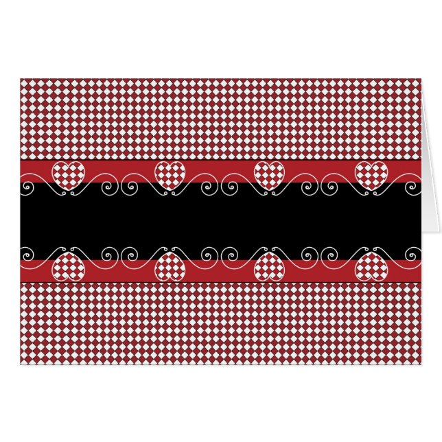 Blank Card mit Hintergrund für das rote und schwar (Vorderseite (Horizontal))
