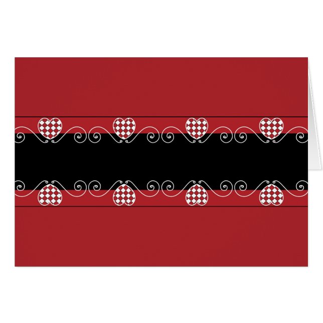 Blank Card mit Hintergrund für das rote und schwar (Vorderseite (Horizontal))