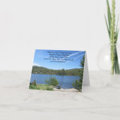 Blank Card, Mountain Lake, Dock Dankeskarte (Rückseite)