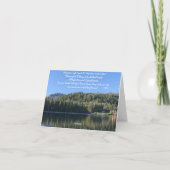 Blank Card, Mountain Lake, Forest Dankeskarte (Rückseite)