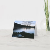 Blank Card, Mountain Lake Nebel, Sonnenaufgang Dankeskarte (Rückseite)