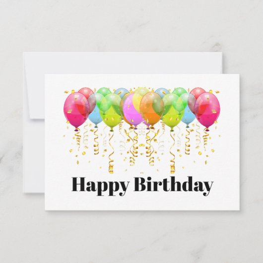 Blank Card oder Happy Birthday Einladung (Vorderseite)