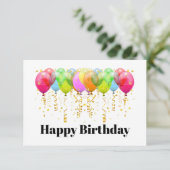 Blank Card oder Happy Birthday Einladung (Stehend Vorderseite)