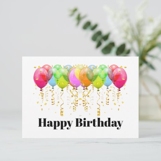 Blank Card oder Happy Birthday Einladung (Stehend Vorderseite)