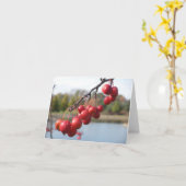 Blank Card - Red Berries Karte (Gelbe Blume)