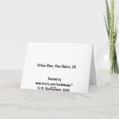 Blank Card: Salinas River in Paso Robles, 2010 Karte (Rückseite)