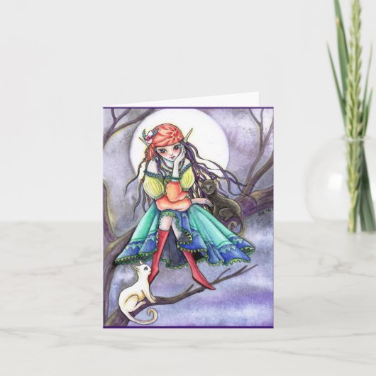 Blank Card - Sinti und Roma Hexe & Katze ~~* Der B Karte (Vorderseite)