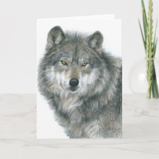 Blank Card "Spuk Eyes" Original Wolf Art Karte (Vorderseite)