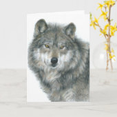 Blank Card "Spuk Eyes" Original Wolf Art Karte (Gelbe Blume)