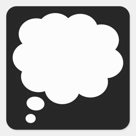 Blank-Cartoon-Comic Thread-Sprechblase Quadratischer Aufkleber (Vorderseite)