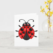 Blank Cartoon Red Ladybug Notecards benutzerdefini Karte (Gelbe Blume)