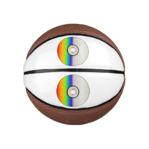 Blank CD Disc With Rainbow Mini Basketball