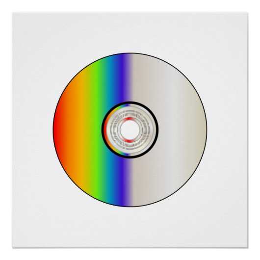 Blank CD Disc With Rainbow Poster (Vorderseite)