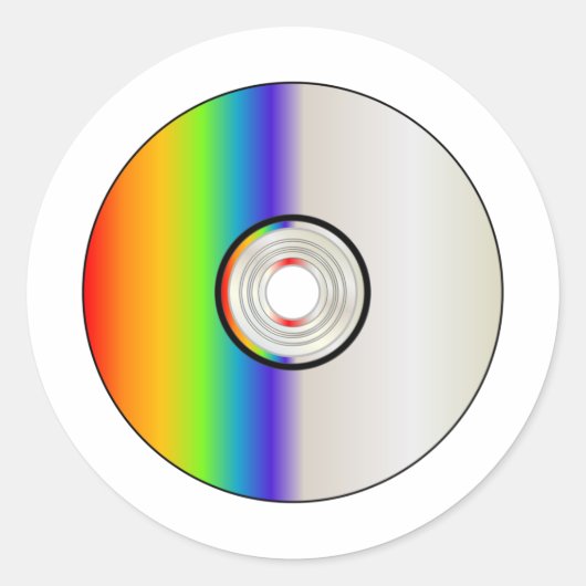 Blank CD Disc With Rainbow Runder Aufkleber (Vorderseite)