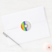 Blank CD Disc With Rainbow Runder Aufkleber (Umschlag)