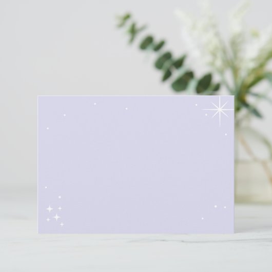 Blank Celestial Starlight Affirmation/Quote Dankeskarte (Stehend Vorderseite)