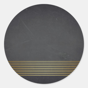 Blank Chalkboard Gold gestreifter, individueller T Runder Aufkleber
